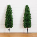 4’ Artificial Cedar Plant with Integrated Ground Stake UV Resistant Set of 2.