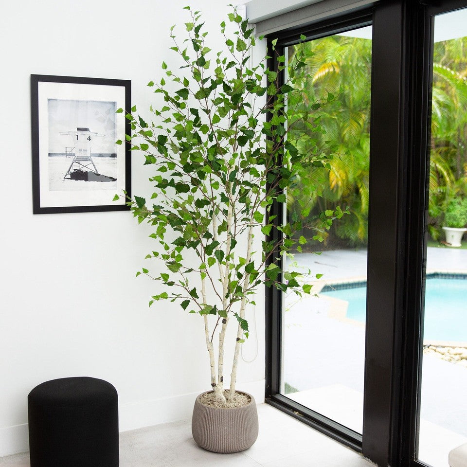 7’ Artificial Birch Tree Home Decor. Retail