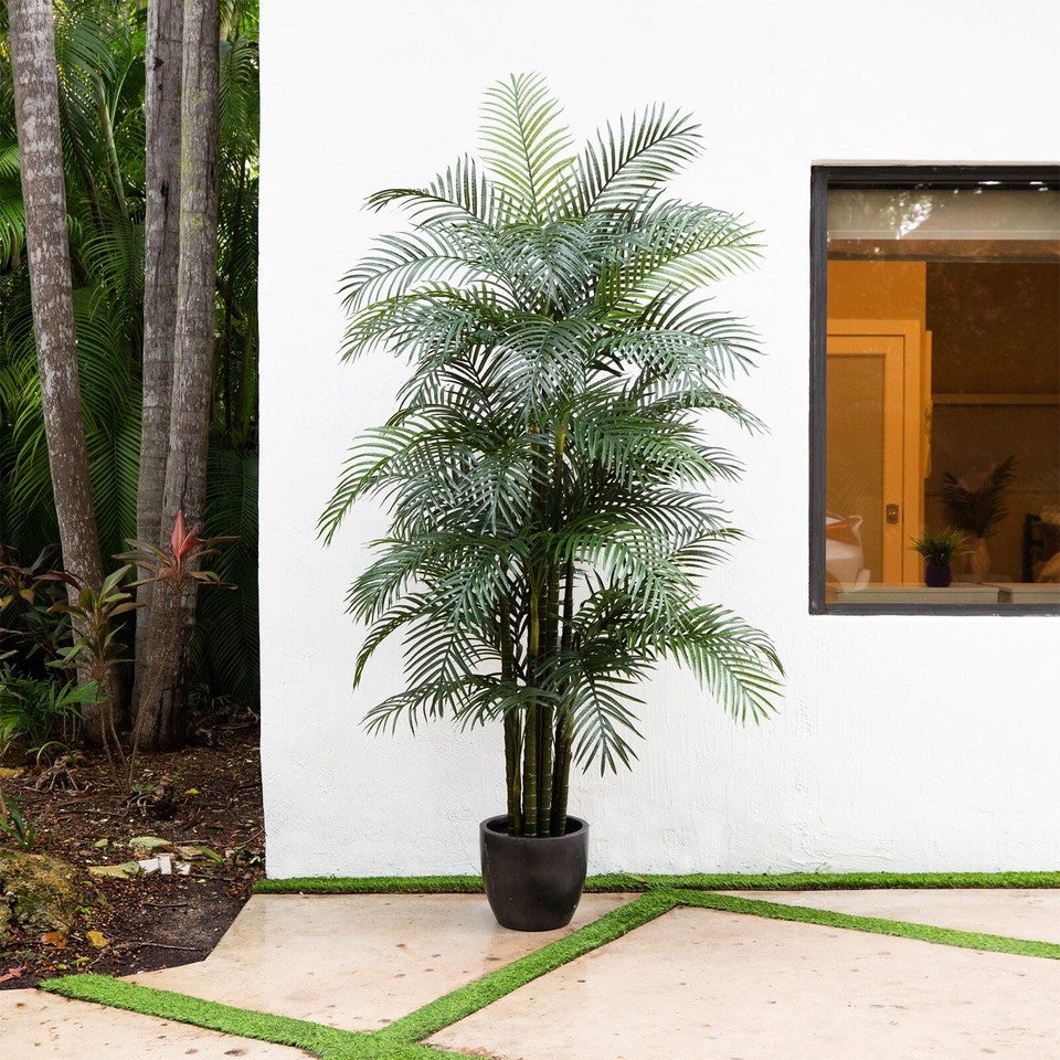 9’ Areca Palm UV Resistant Artificial Tree (Indoor/Outdoor). Retail