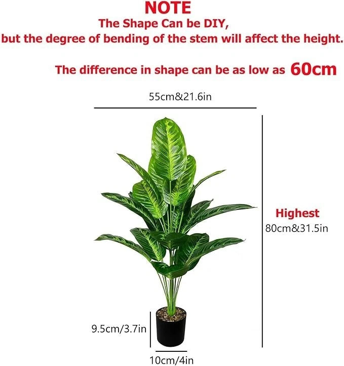 Artificial Plants in Pots Large Fake Tree Floor Faux Tropical Plants Decorative